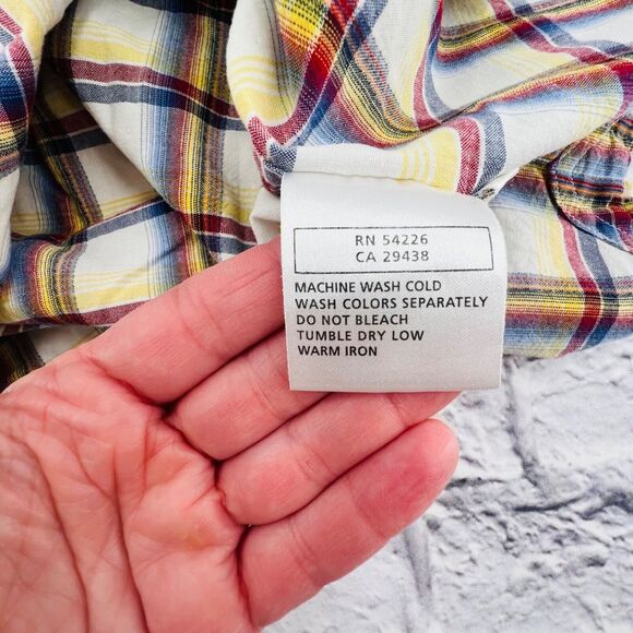 NOT FOR SALE  Royal Robbins Button Up Shirt Men's Medium Multicolor Plaid Short - Picture 6 of 10